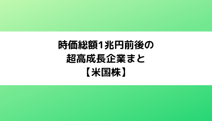 時価総額1兆円前後の超高成長企業まとめ【米国株】