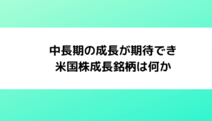 中長期の成長が期待できる米国株成長銘柄は何か【2023年】